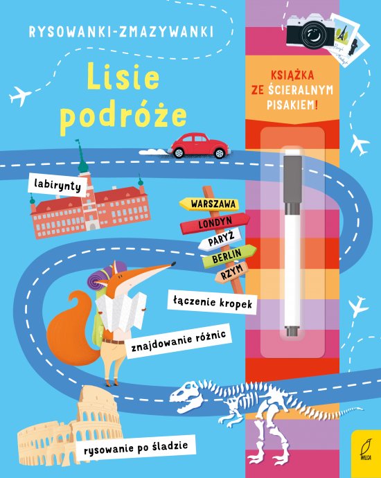 Rysowanki-zmazywanki ze �cieralnym flamastrem.. Lisie podr�e