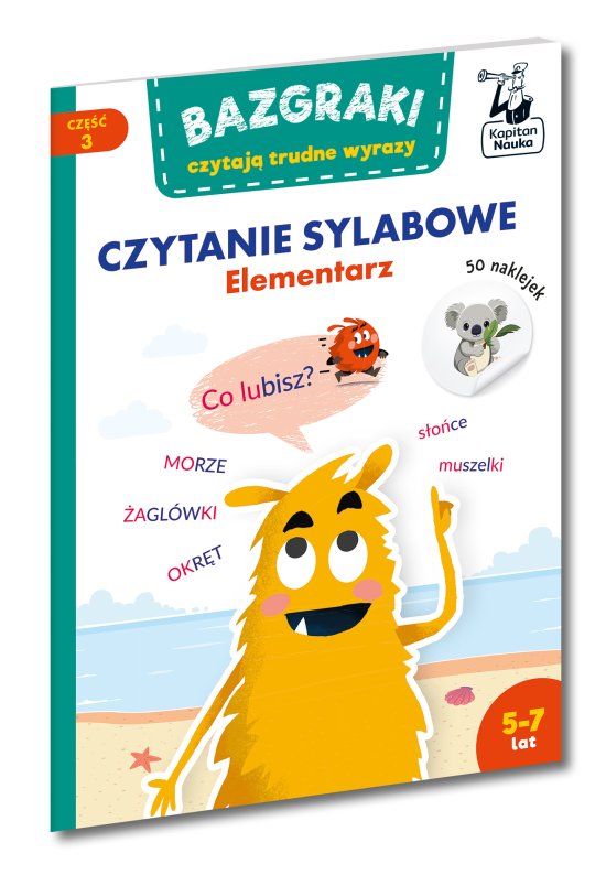 Bazgraki czytaj� trudne wyrazy. Czytanie sylabowe. Elementarz. Kapitan Nauka
