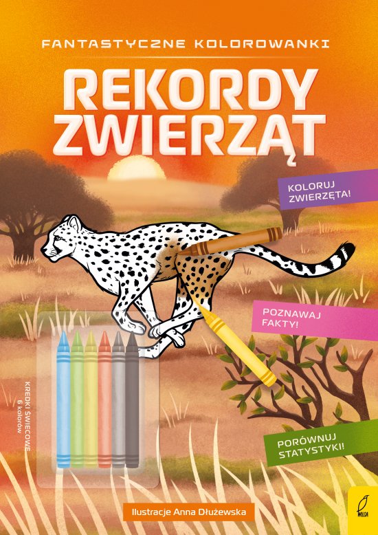 Fantastyczne kolorowanki z kredkami. Rekordy zwierz�t