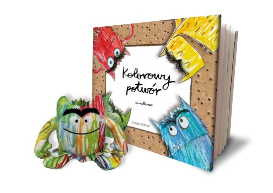 Kolorowy potw�r. Ksi��ka Pop-up z maskotk�