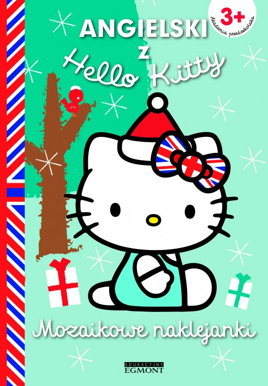 Hello Kitty. Mozaikowe naklejanki. Niebieskie
