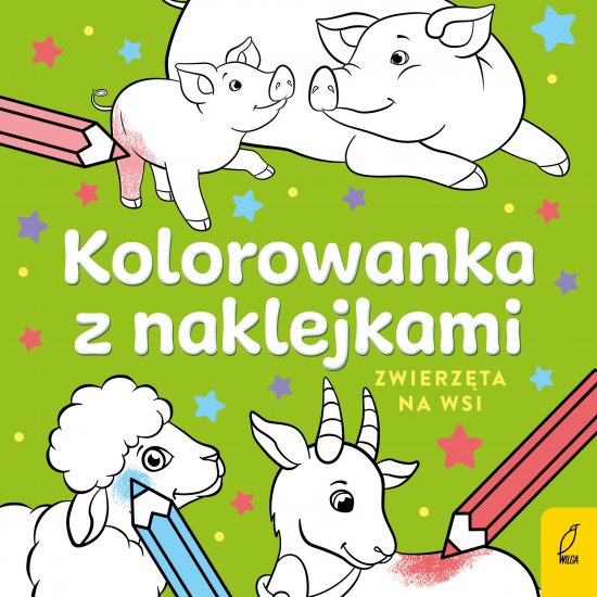 Kolorowanka z naklejkami. Zwierz�ta na wsi