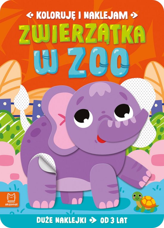 Koloruj� i naklejam. Zwierz�tka w zoo. Du�e naklejki od 3 lat