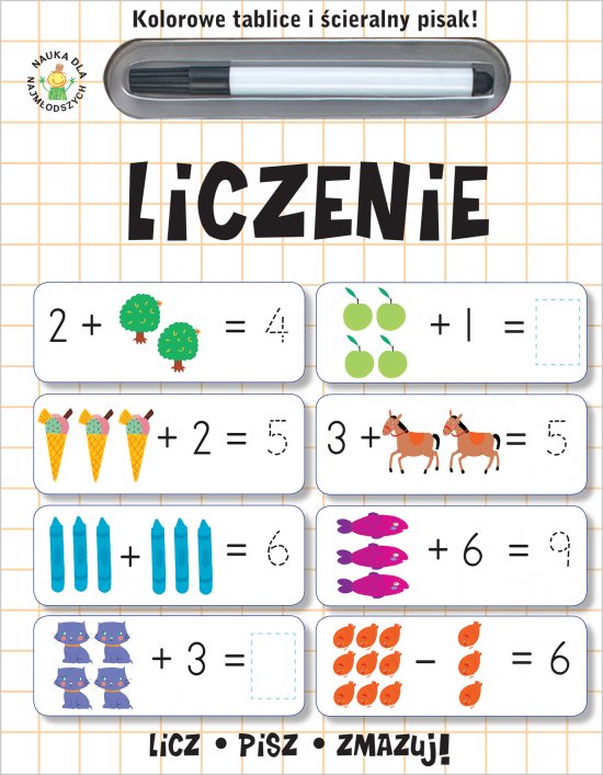 Kolorowe tablice i �cieralny pisak! Liczenie
