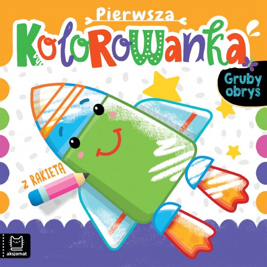 Pierwsza kolorowanka z rakiet�. Gruby obrys