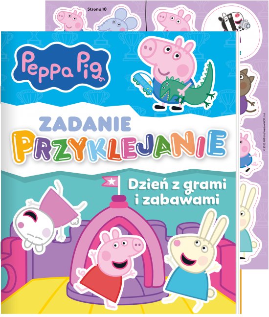 Peppa Pig. Zadanie przyklejanie. Dzie� z grami i zabawami