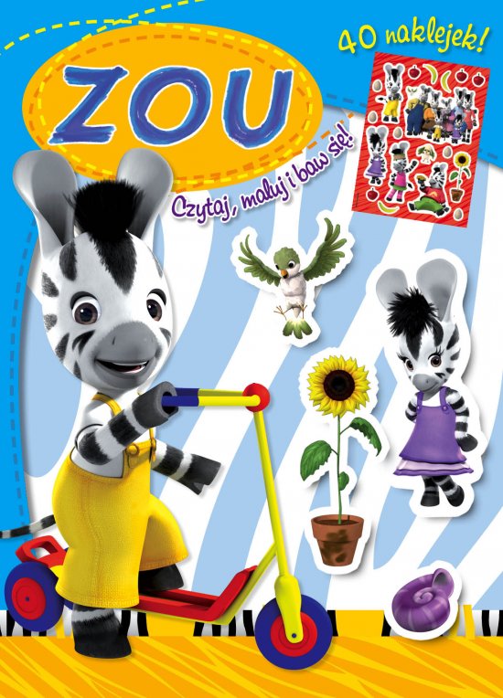 Zou. Czytaj, maluj i baw si�. 40 naklejek