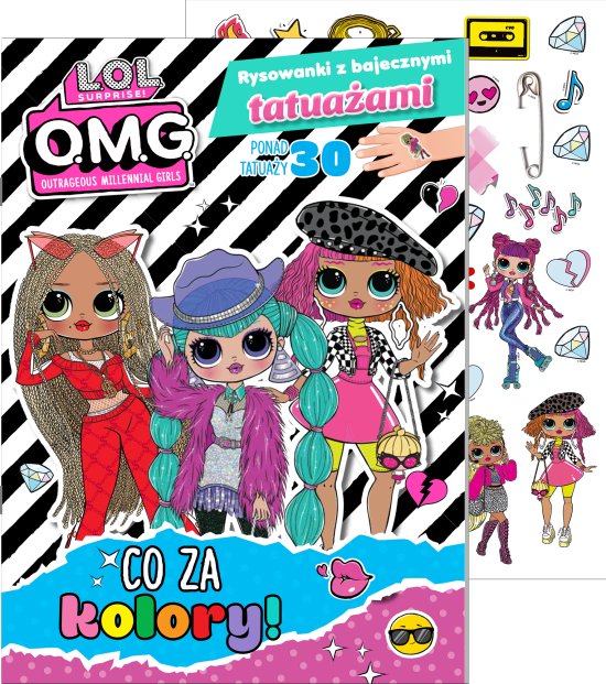 L.O.L. Surprise! Rysowanki z bajecznymi tatua�ami cz. 1 Co za kolory!