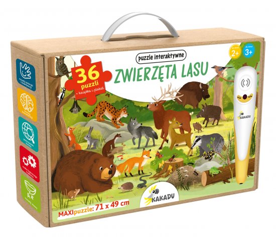 Zwierz�ta lasu. Puzzle interaktywne Kakadu