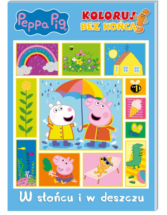 Peppa Pig. Koloruj bez ko�ca cz. 3 W s�o�cu i w deszczu