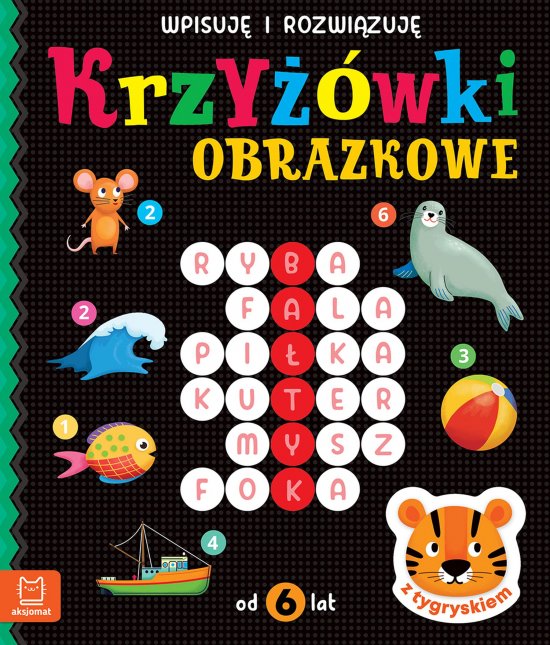 Krzy��wki obrazkowe z tygryskiem. Od 6 lat. Wpisuj� i rozwi�zuj�