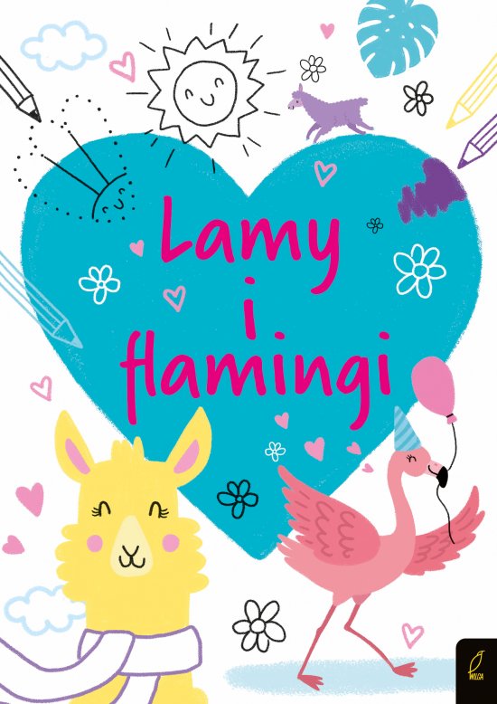 Koloruj�. Lamy i flamingi