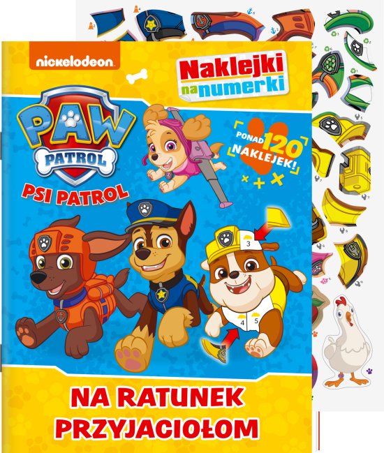 Psi Patrol. Naklejki na numerki. Na ratunek przyjacio�om!