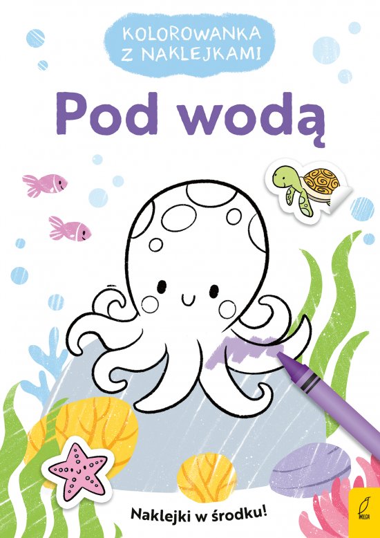 Kolorowanka z naklejkami. Pod wod�