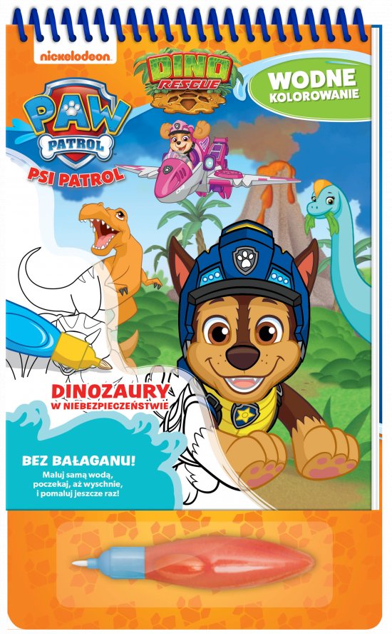Psi Patrol. Wodne kolorowanie. Dinozaury w niebezpiecze�stwie