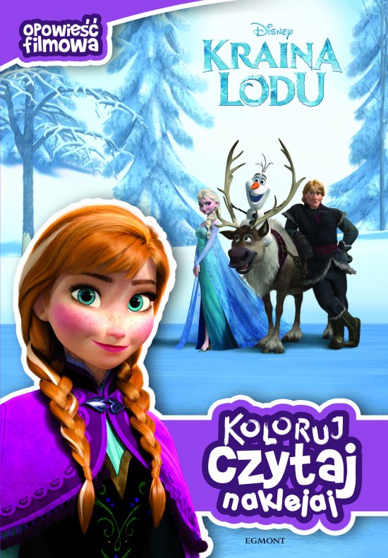 Koloruj, czytaj, naklejaj. Kraina lodu
