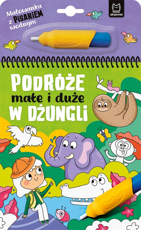 Malowanka z pisakiem wodnym. Podr�e ma�e i du�e. W d�ungli