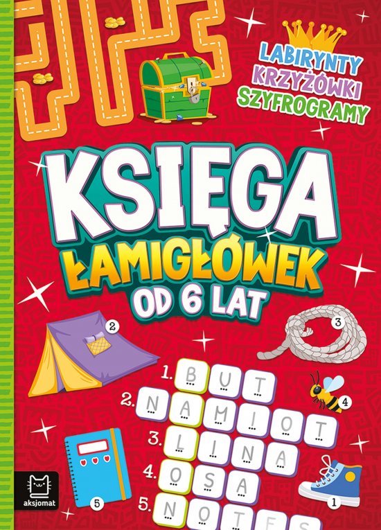 Ksi�ga �amig��wek od 6 lat. Labirynty, krzy��wki, szyfrogramy