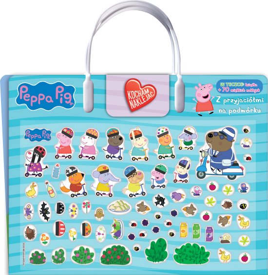 Peppa Pig. Kocham nakleja�. Z przyjaci�mi na podw�rku