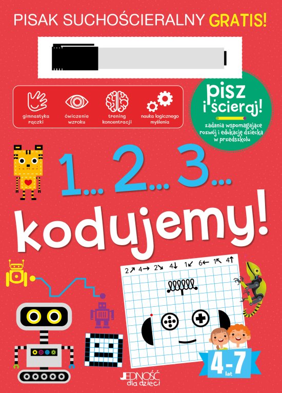 1...2...3... kodujemy! Ksi��ka z pisakiem sucho�cieralnym