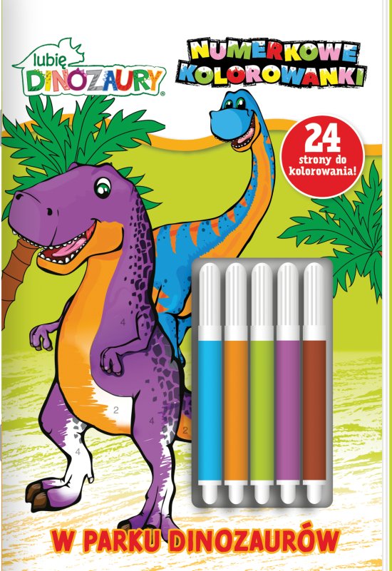Lubi� Dinozaury. Numerkowe kolorowanki cz. 4 W parku dinozaur�w