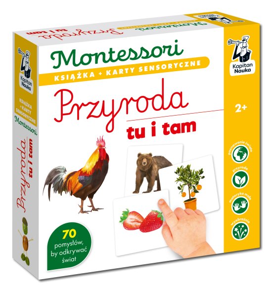 Montessori. Przyroda tu i tam. Karty sensoryczne z ksi��eczk�. Kapitan Nauka