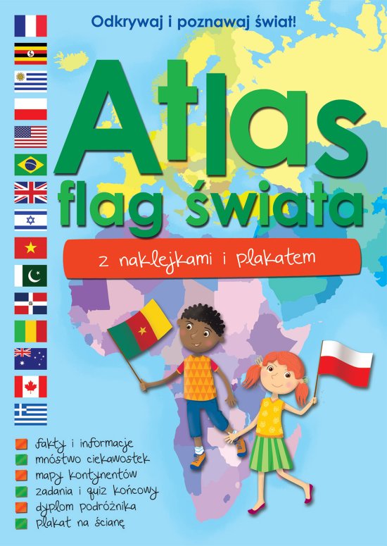 Atlas flag �wiata z naklejkami i plakatem