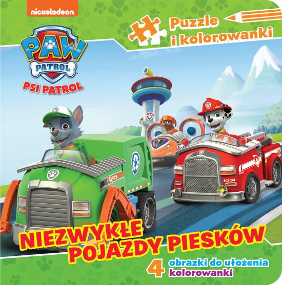 Psi Patrol. Puzzle i kolorowanki. Niezwyk�e pojazdy piesk�w