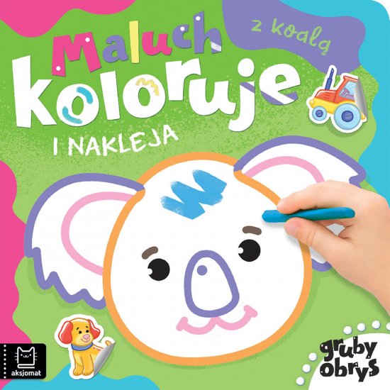 Maluch koloruje i nakleja z koal�. Gruby obrys