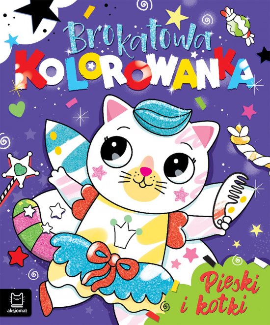 Brokatowa kolorowanka. Pieski i kotki