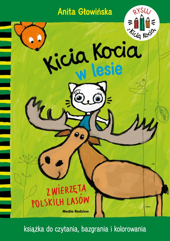 Kicia Kocia w lesie. Kolorowanka
