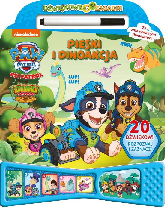 Psi Patrol. D�wi�kowe zagadki. Pieski i dinoakcja