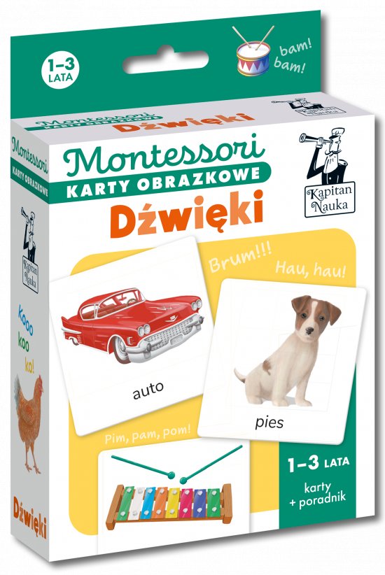 Montessori. Karty obrazkowe D�wi�ki (1-3 lata). Kapitan Nauka