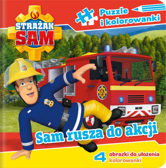 Stra�ak Sam. Puzzle i kolorowanki. Sam rusza na akcj�