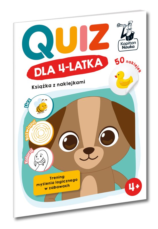Quiz dla 4-latka. Ksi��ka z naklejkami. Kapitan Nauka