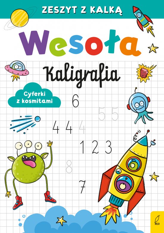 Weso�a kaligrafia. Cyferki z kosmitami