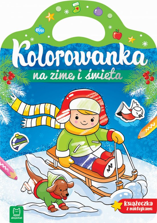 Kolorowanka na zim� i �wi�ta. Ksi��eczka z naklejkami