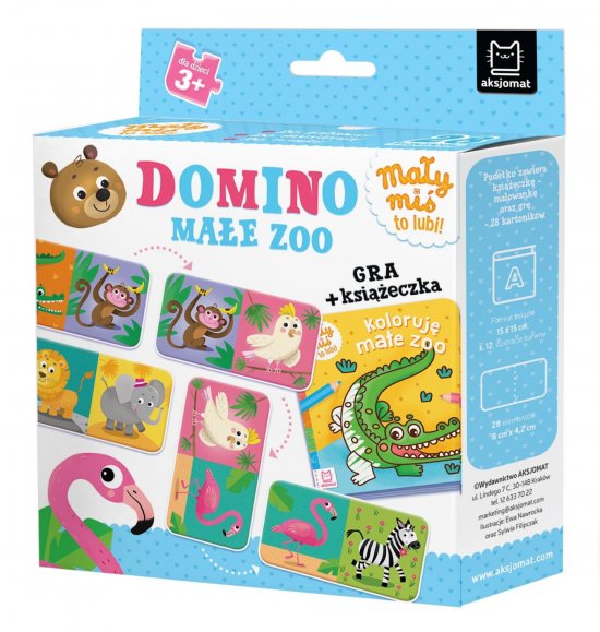 Domino. Ma�e zoo. Ma�y mi� to lubi! Gra + ksi��eczka, 3+