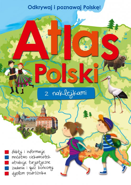 Atlas Polski z naklejkami