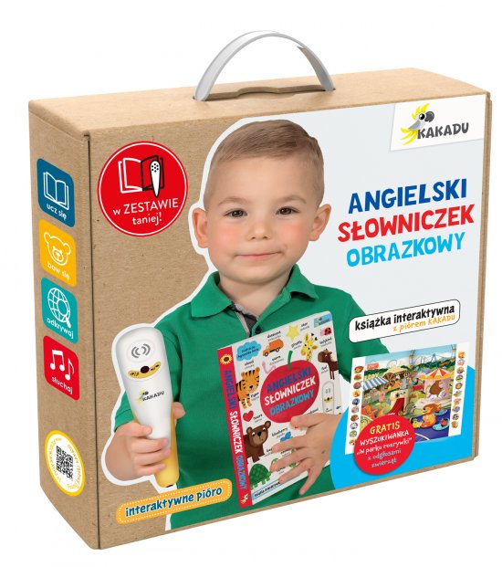 M�wi�ca ksi��ka interaktywna "Angielski s�owniczek obrazkowy". (zestaw z pi�rem Kakadu)