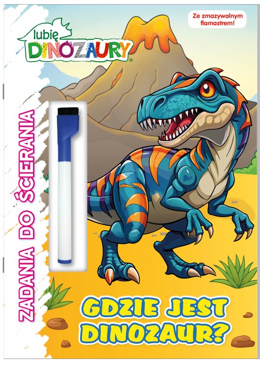 Lubi� Dinozaury. Zadania do �cierania. Gdzie jest dinozaur?