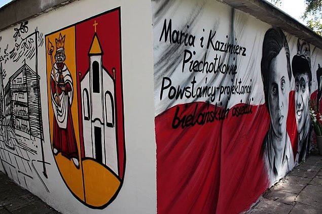 Mural dla Piechotkw. Pobrali si w czasie Powstania Warszawskiego