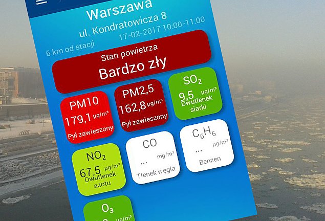 alt='Smog w Warszawie. &quot;W Szwecji brakuje na to skali&quot;'
