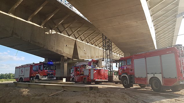 Grony wypadek na budowie mostu