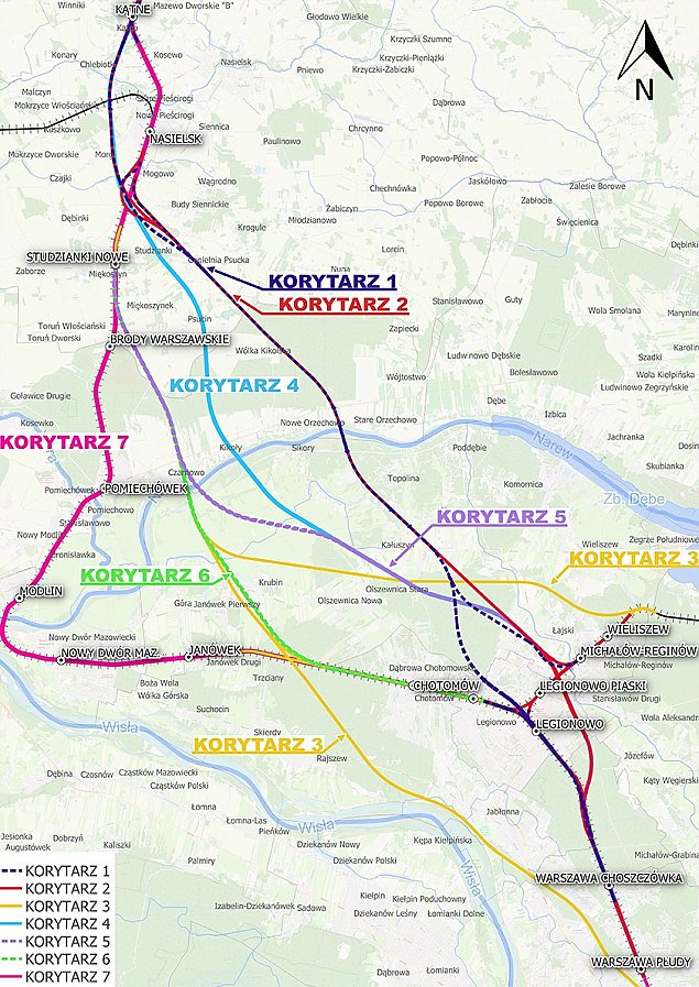 Siedem wariantów tras kolejowych przez powiat legionowski. Konsultacje tylko online