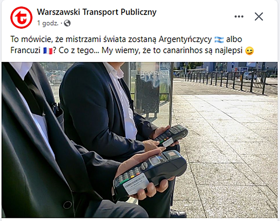 alt='Warszawski Transport Publiczny: &quot;Nasi canarinhos s najlepsi&quot;. &quot;Zmiecie operatora sociali, bo zby bol&quot;'