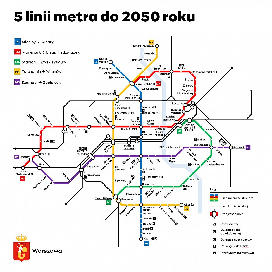 Trzaskowski obiecuje pi linii metra. Tym razem inne trasy
