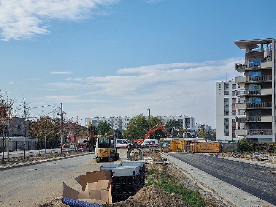 Trwa budowa Czuchowskiej. "Dobrze, e jest szeroka"