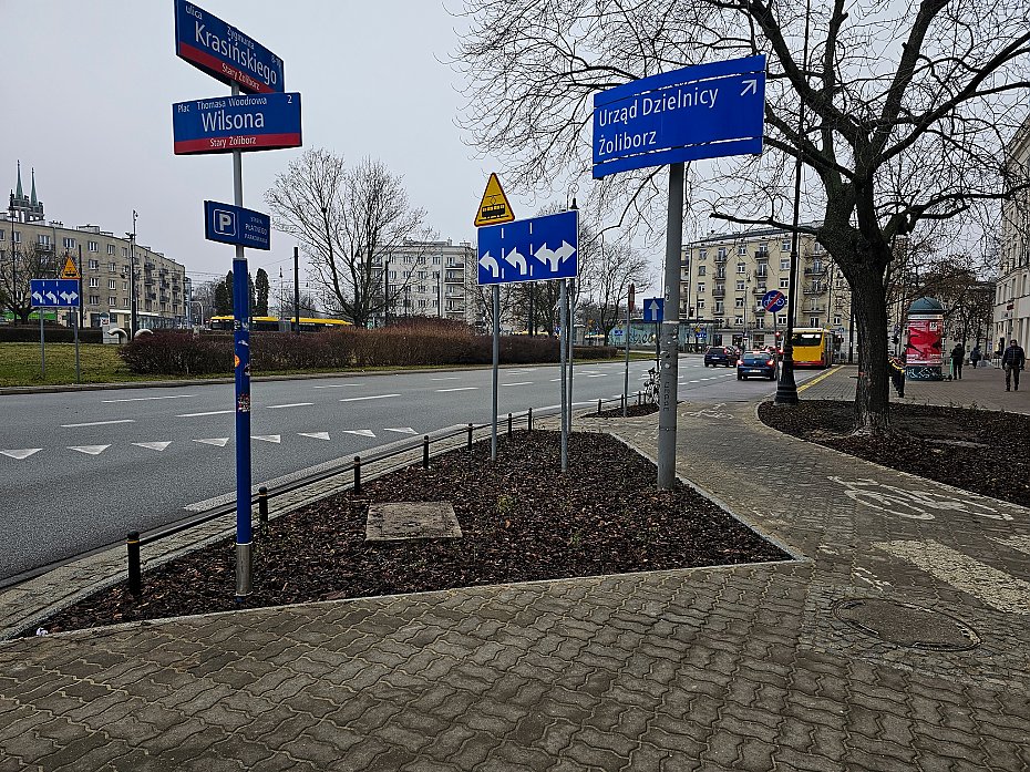 Kolejna metamorfoza placu Wilsona. Nowa awka, poideko i kwitnce krzewy