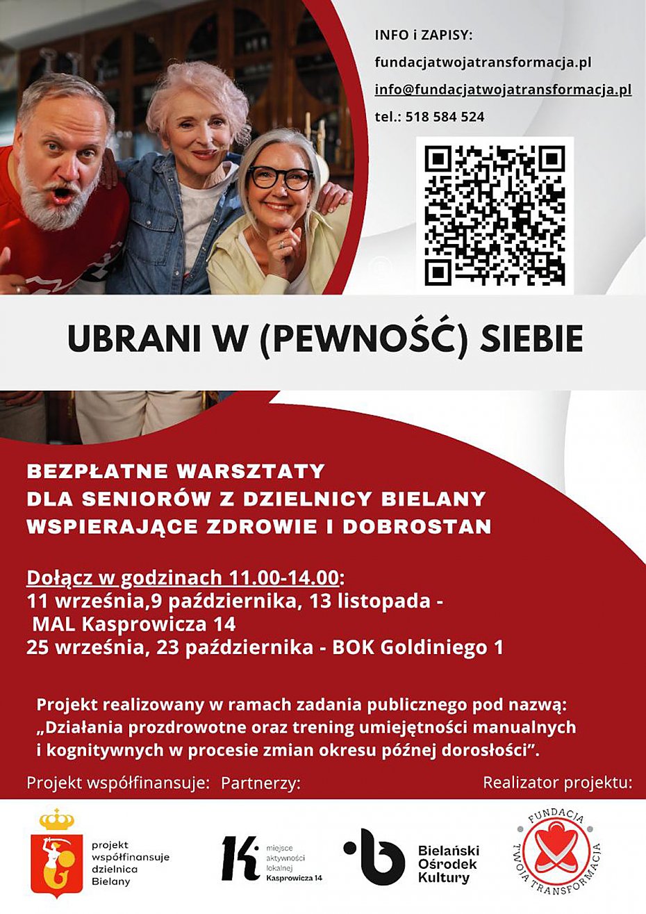 Bezpatne warsztaty prozdrowotne dla seniorw. Ruszaj zapisy